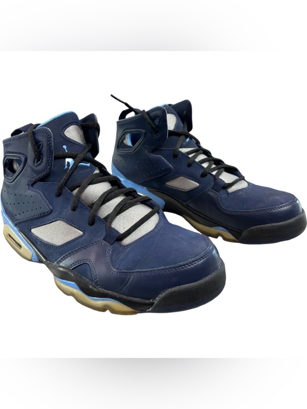 AIR JORDAN FLIGHT CLUB 91 Men's Size 8.5 Navy / Silver 555475-407 NIKE 2012